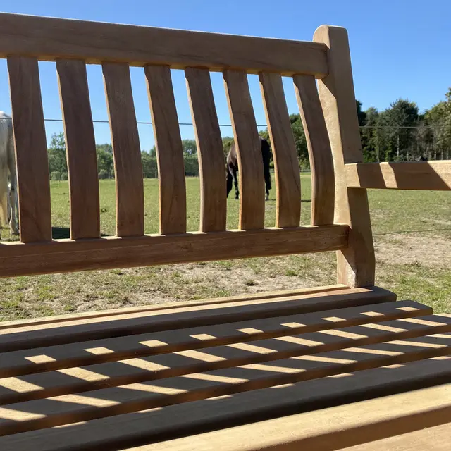 Banc de jardin en teck Dordogne 180 cm – photo 4