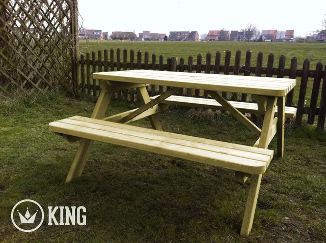 Lot de 6 tables de pique-nique KING® 140 cm